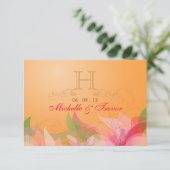 RSVP - Antwoordkaarten voor een oranje herfstbruil (Staand voorkant)