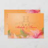 RSVP - Antwoordkaarten voor een oranje herfstbruil (Voorkant / Achterkant)