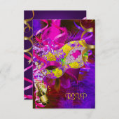 RSVP antwoordmaskers Champagne Geel (Voorkant / Achterkant)