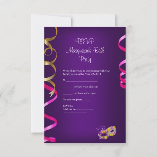 RSVP antwoordmaskers Champagne Geel (Achterkant)