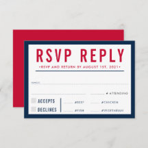 RSVP ANTWOORDT OP DE moderne, vette, vette navy re