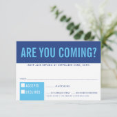 RSVP ANTWOORDT RESPONSE leuke vet blok koningsblau (Staand voorkant)