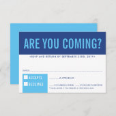 RSVP ANTWOORDT RESPONSE leuke vet blok koningsblau (Voorkant / Achterkant)