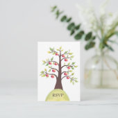RSVP Apple Tree Waterverf Eggshell Weddenkaarten Informatiekaartje (Staand voorkant)