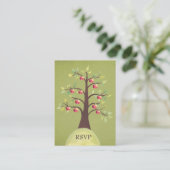 RSVP Apple Tree Waterverf Natuur Weddenkaarten Informatiekaartje (Staand voorkant)