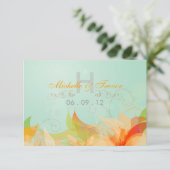 RSVP - Aqua Abstract Trouwkaarten (Staand voorkant)