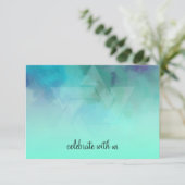 RSVP Aqua en Blue Star van David (Staand voorkant)