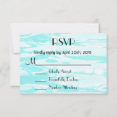 RSVP Aqua Green Pool Water Abstracte achtergrond Kaartje (Achterkant)