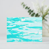 RSVP Aqua Green Pool Water Abstracte achtergrond Kaartje (Staand voorkant)