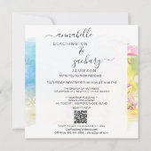 *~* RSVP AR15 QR Waterverf Vogel BLOEMEN Huwelijk Kaart (Achterkant)