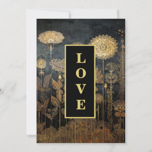 *~ RSVP AR26 QR Gold Lace LOVE  X Wedding Kaart