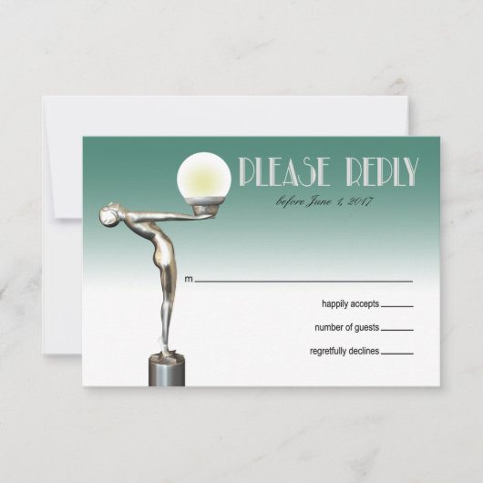 RSVP Art Deco Glam Nouveau | blauwgroen (Voorkant)