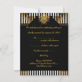 RSVP Art Deco Zwart Geel Gouden Streep Jewel (Achterkant)