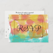 RSVP Artsy Gouache Geometrische Waterverf (Voorkant / Achterkant)