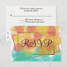 RSVP Artsy Gouache Geometrische Waterverf Kaartje