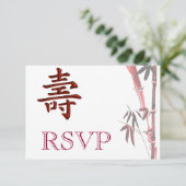 RSVP Asian Bamboo Birthday Longevity Kaart (Staand voorkant)