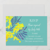 RSVP Australische waterverf van wattenbloem Kaart (Voorkant / Achterkant)