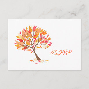 RSVP Autumn Theme Weddenskaart