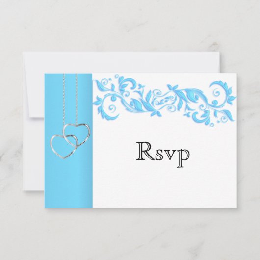 RSVP Baby Blauwe Bloemen Wervel en Wit (Voorkant)