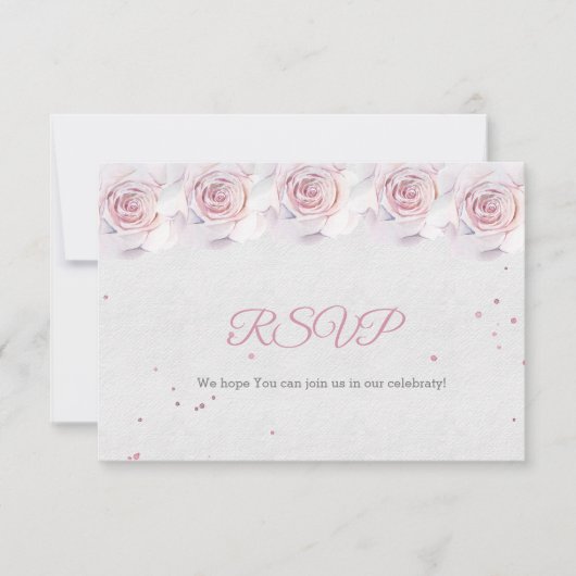 RSVP Baby shower Kaarten Blush Pink (Voorkant)