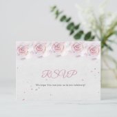 RSVP Baby shower Kaarten Blush Pink (Staand voorkant)