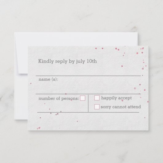 RSVP Baby shower Kaarten Blush Pink (Achterkant)