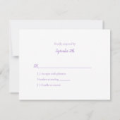 RSVP Baby shower Leuk Meisje Paarse Beer (Achterkant)