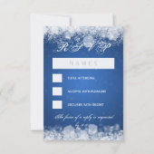 RSVP Baby shower Night Sparkle Blue (Voorkant)