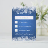 RSVP Baby shower Night Sparkle Blue (Staand voorkant)