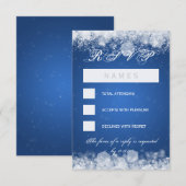 RSVP Baby shower Night Sparkle Blue Kaartje (Voorkant / Achterkant)