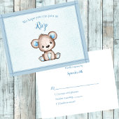 RSVP-Baby shower Schattige bruin Beer RSVP Kaartje
