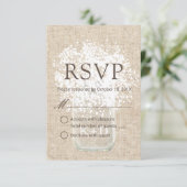 RSVP | Baby's Breath Mason Jar Rustic Wedding (Staand voorkant)
