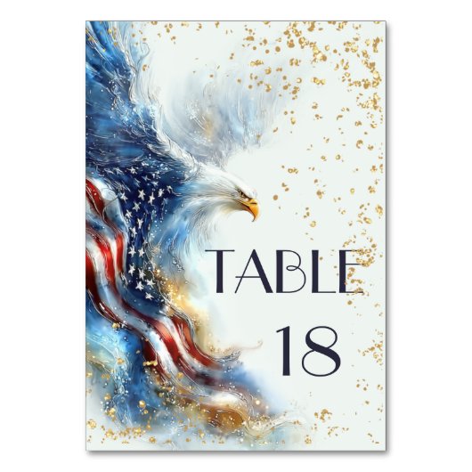 RSVP Bald Eagle Patriotic USA Semiquincentennial Kaart (Achterkant)