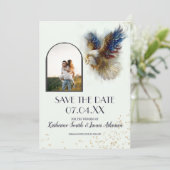RSVP Bald Eagle Patriotic USA Semiquincentennial Save The Date (Staand voorkant)