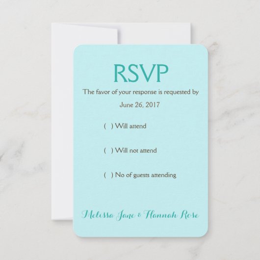 RSVP Bar Bat B'nai B'not Beach Theme Response Card (Achterkant)