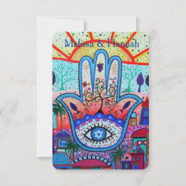 RSVP Bar Bat B'nai B'not Beach Theme Response Card Kaartje