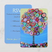 RSVP Bar Bat B'nai B'not Mitzvah Response Card Kaartje (Voorkant / Achterkant)