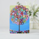 RSVP Bar Bat B'nai B'not Mitzvah Response Card Kaartje (Staand voorkant)