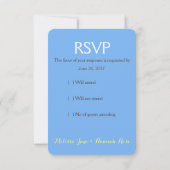RSVP Bar Bat B'nai B'not Mitzvah Response Card Kaartje (Achterkant)
