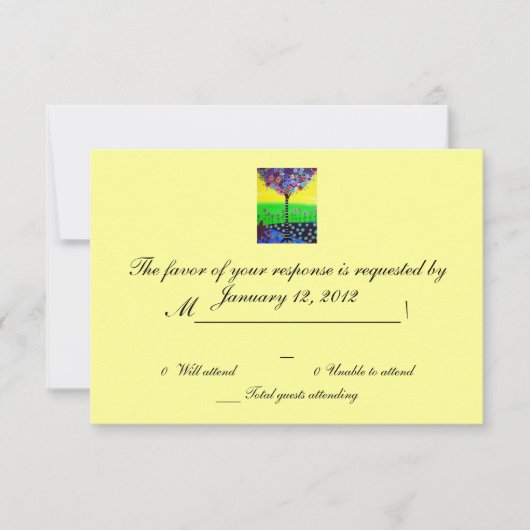 RSVP Bar Bat Mitzvah Kaartje (Voorkant)