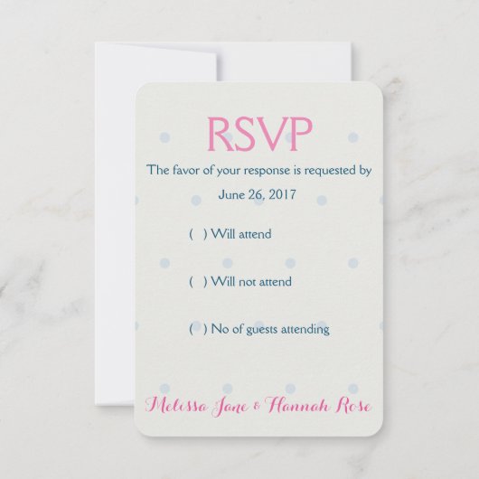 RSVP Bar Bat Mitzvah-reactiekaart (Achterkant)