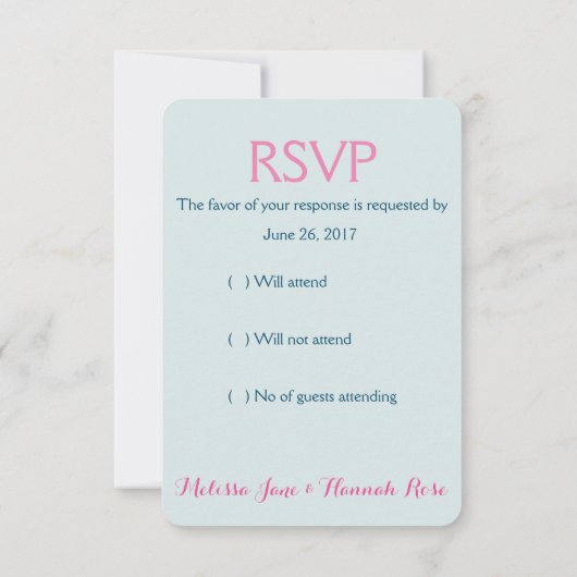 RSVP Bar Bat Mitzvah-reactiekaart (Achterkant)