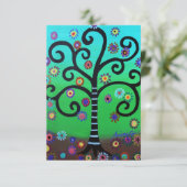 RSVP Bar Bat Mitzvah-reactiekaart Kaartje (Staand voorkant)
