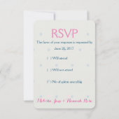 RSVP Bar Bat Mitzvah-reactiekaart Kaartje (Achterkant)