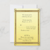 RSVP Bar Mitzvah Invitation Gold 2 Kaart (Voorkant)
