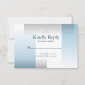 RSVP Bar Mitzvah Modern Silver Blue Geometric (Voorkant)
