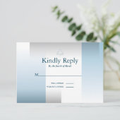 RSVP Bar Mitzvah Modern Silver Blue Geometric (Staand voorkant)