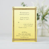 RSVP Bar Mitzvah Uitnodiging Goud 2 (Staand voorkant)