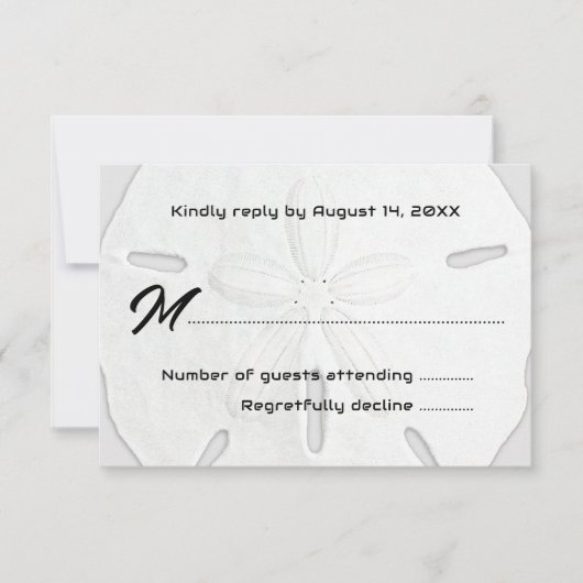 RSVP Beach Weddenschap met zwarte en witte zandban (Voorkant)