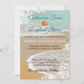 RSVP Beach Wedding Invitation Card Kaart (Voorkant)